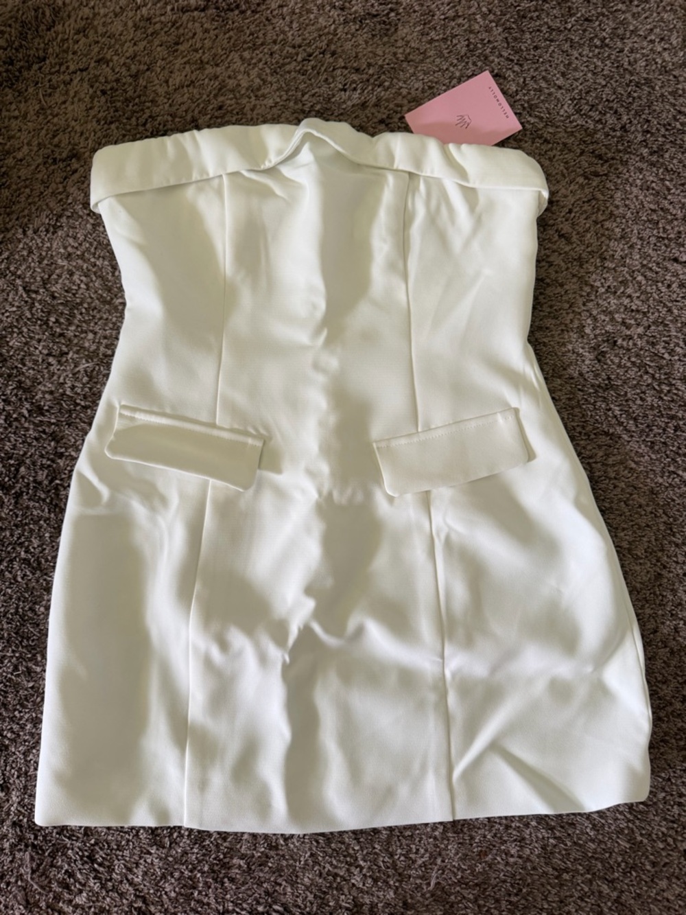 Hello Molly Strapless White Mini Dress
